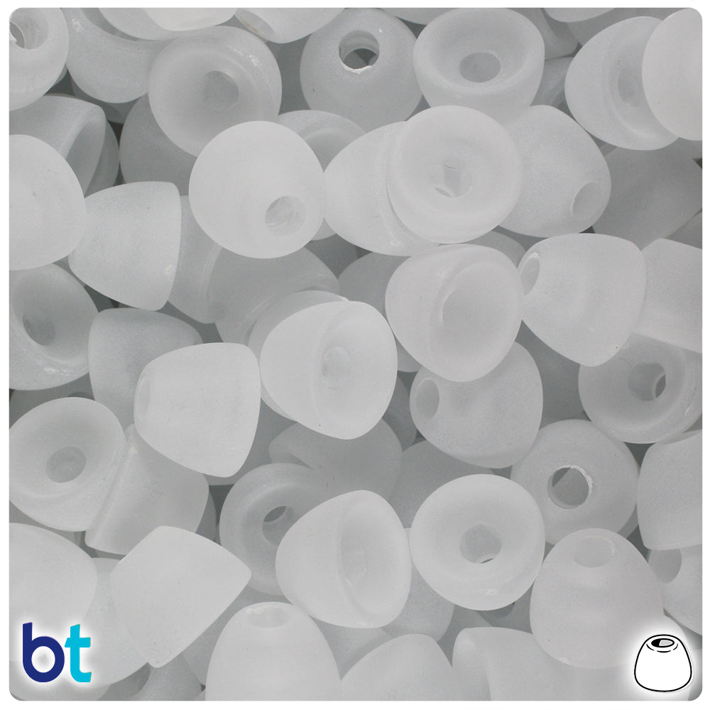 Ice Frosted 12mm Bell Pony Beads (50pcs)