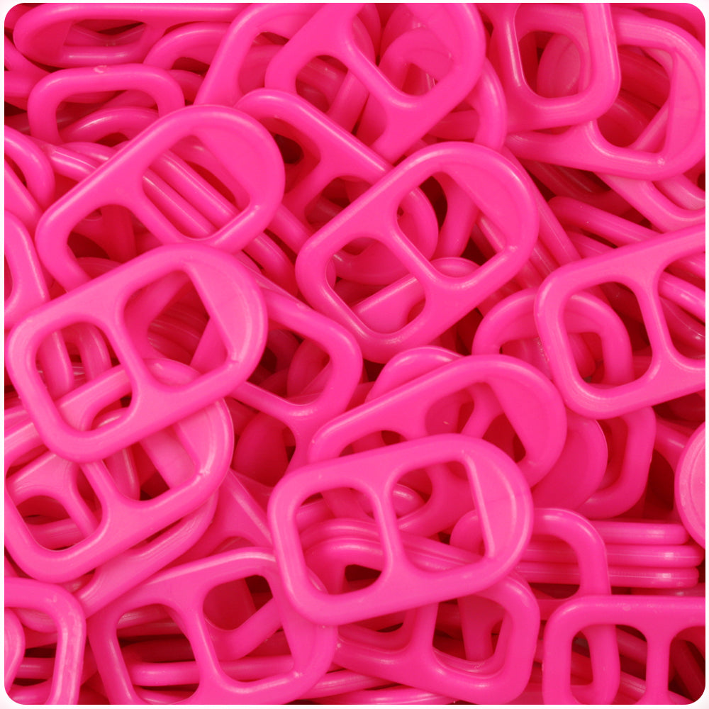 Magenta Neon Bright 25mm Plastic Soda Pop Tabs (2oz)