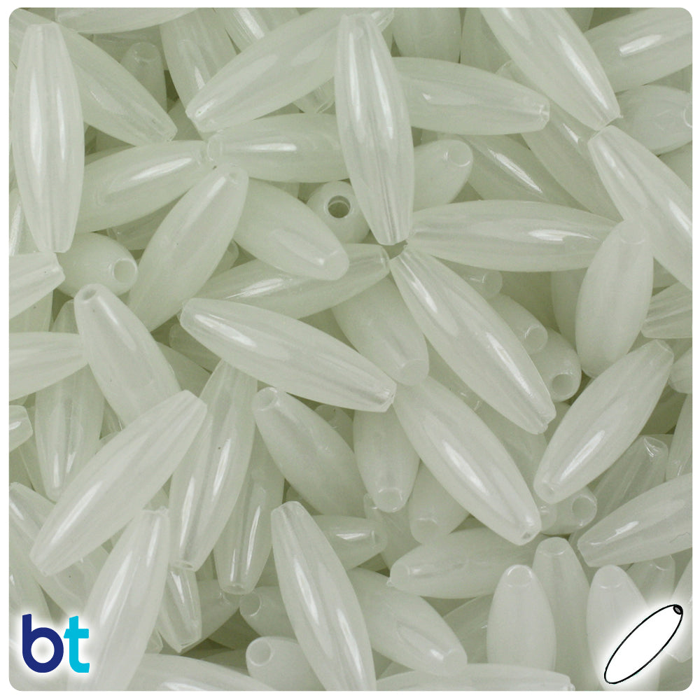 Night Glow-in-the-Dark 19mm Spaghetti Plastic Beads (150pcs)