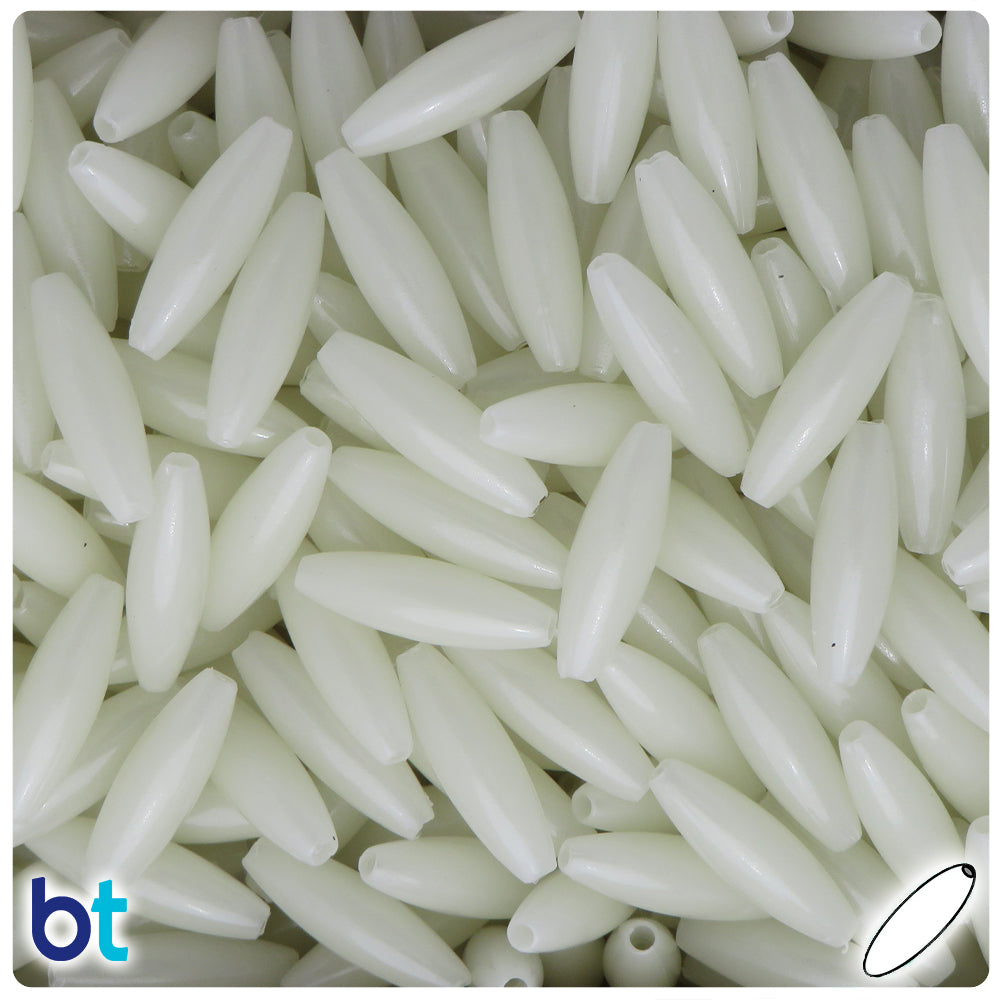 Mega Glow-in-the-Dark 19mm Spaghetti Plastic Beads (150pcs)