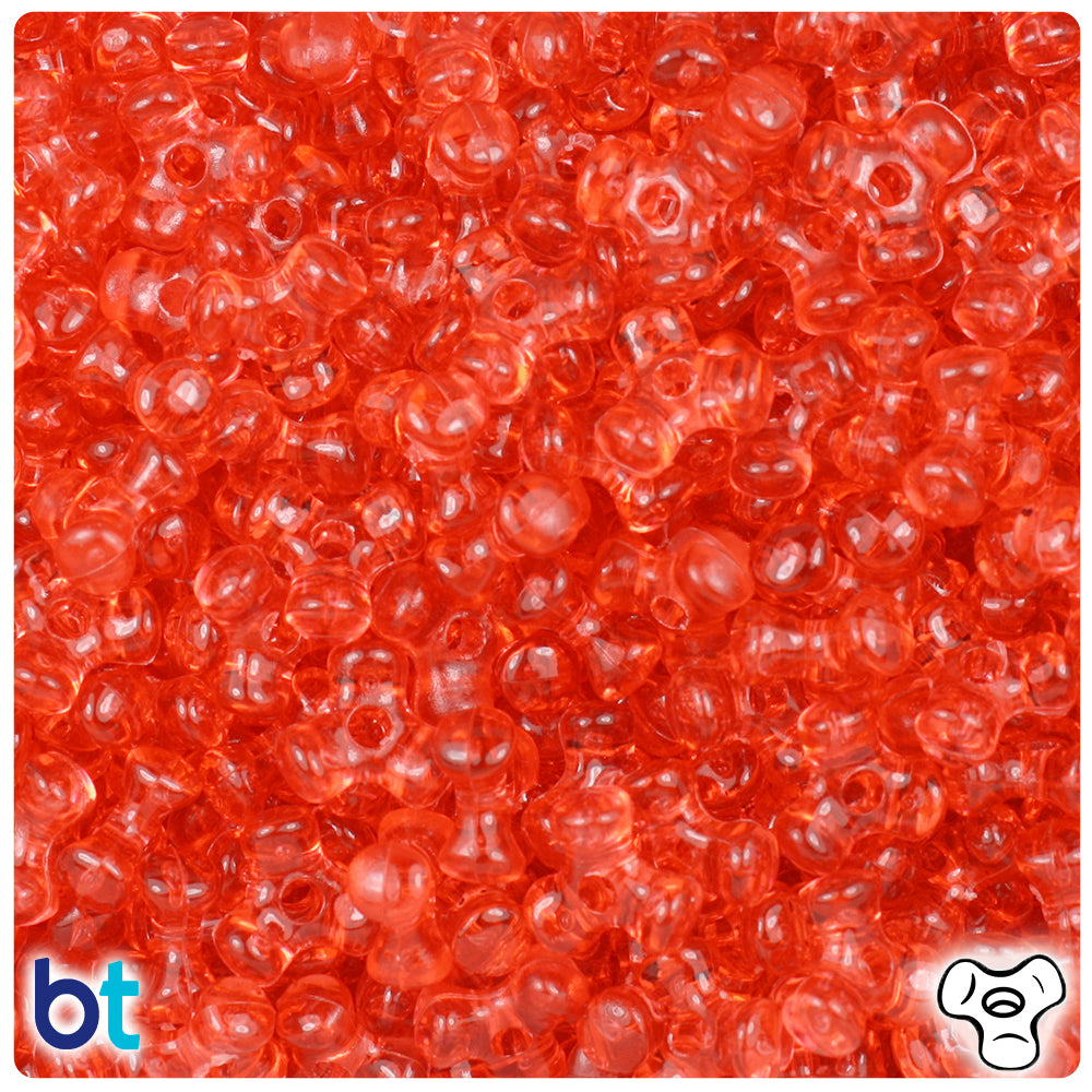 Hyacinth Transparent 11mm TriBead Plastic Beads (500pcs)