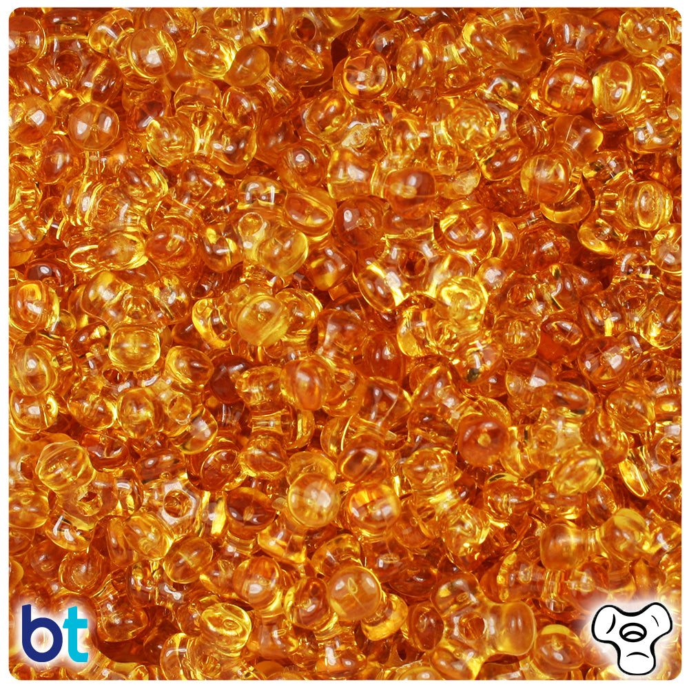 Topaz Transparent 11mm TriBead Plastic Beads (500pcs)