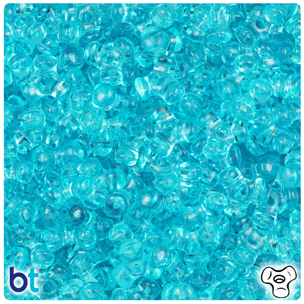 Light Turquoise Transparent 11mm TriBead Plastic Beads (500pcs)