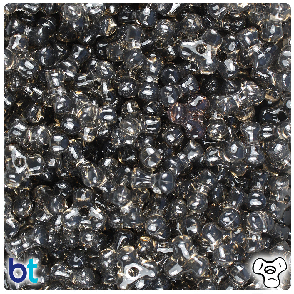 Jet Transparent 11mm TriBead Plastic Beads (500pcs)