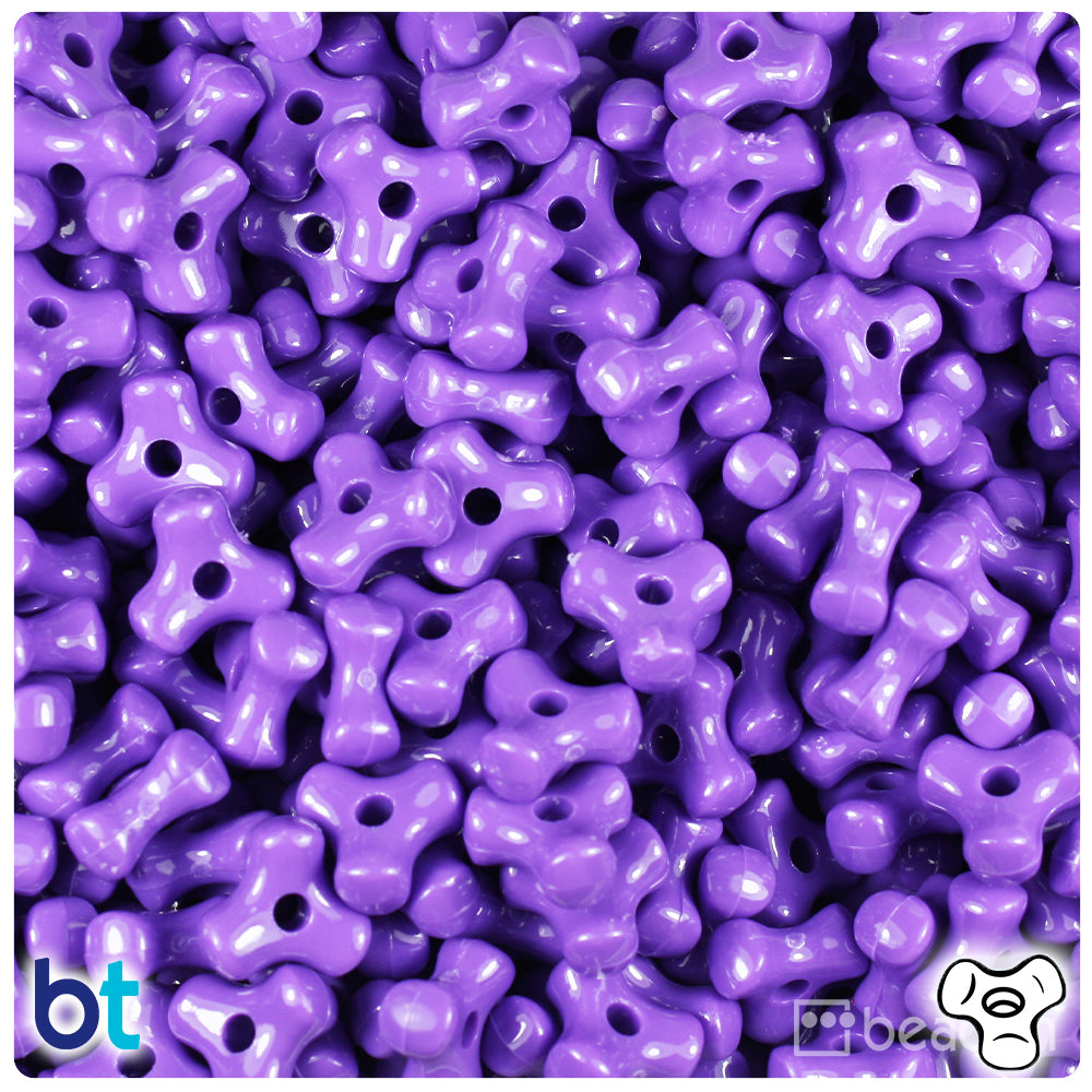 Dark Lilac Opaque 11mm TriBead Plastic Beads (500pcs)