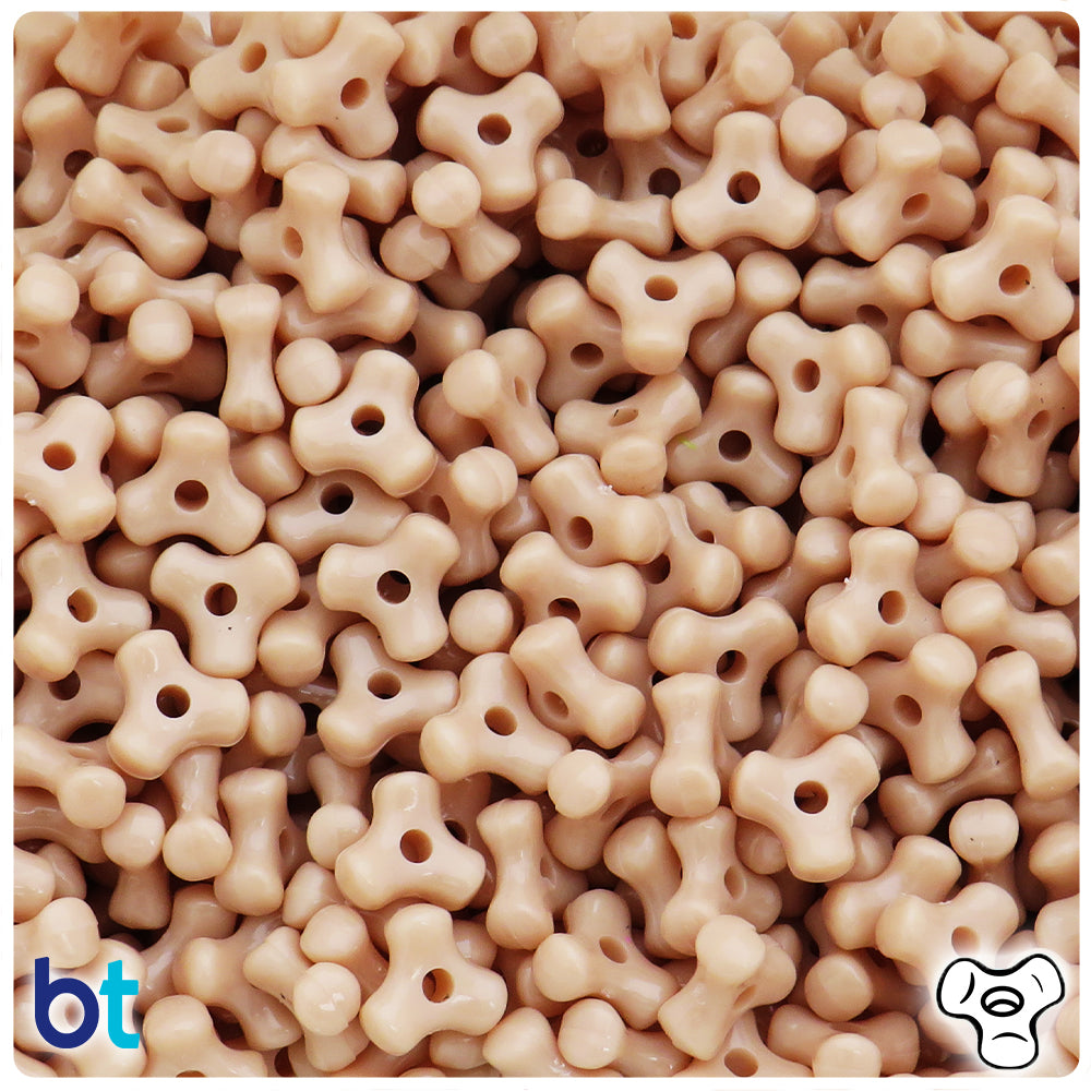 Dark Ivory Opaque 11mm TriBead Plastic Beads (500pcs)