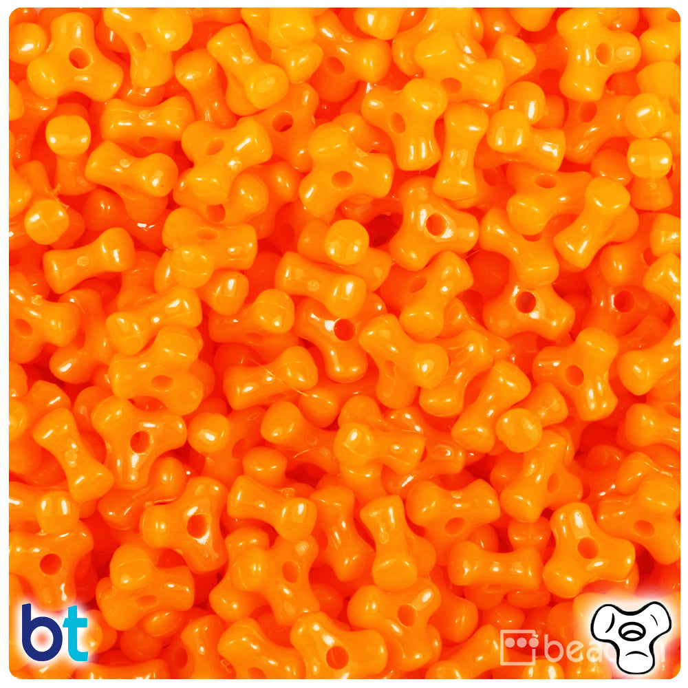 Orange Opaque 11mm TriBead Plastic Beads (500pcs)