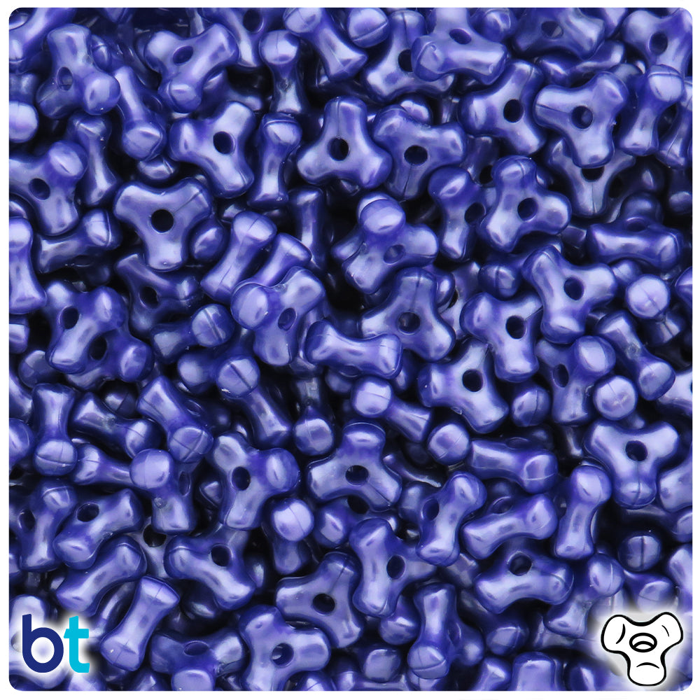 Dark Purple Pearl 11mm TriBead Plastic Beads (500pcs)