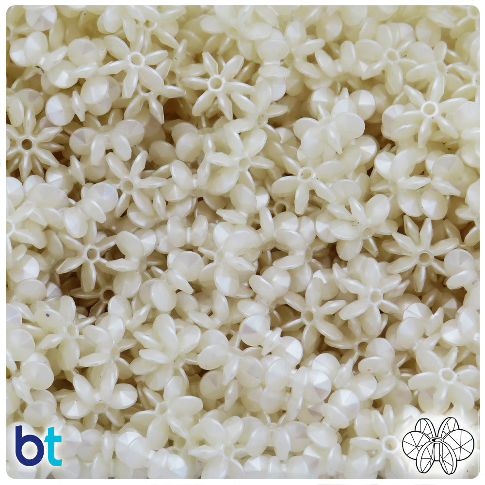 Bridal Pearl 12mm SunBurst Plastic Beads (450pcs)