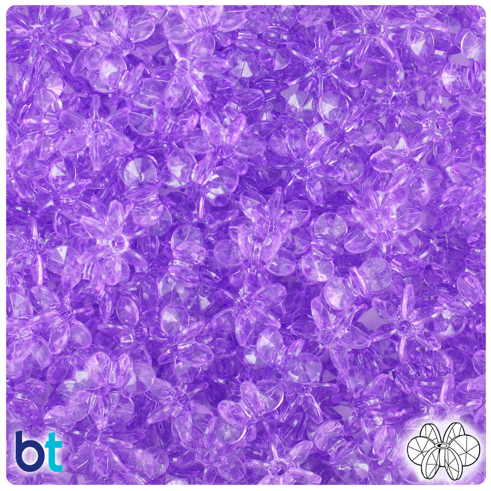 Amethyst Transparent 10mm SunBurst Plastic Beads (450pcs)