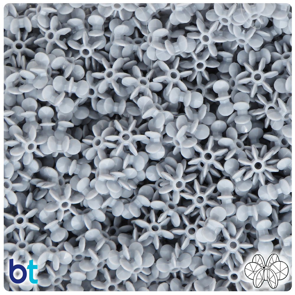 Grey Opaque 10mm SunBurst Plastic Beads (450pcs)