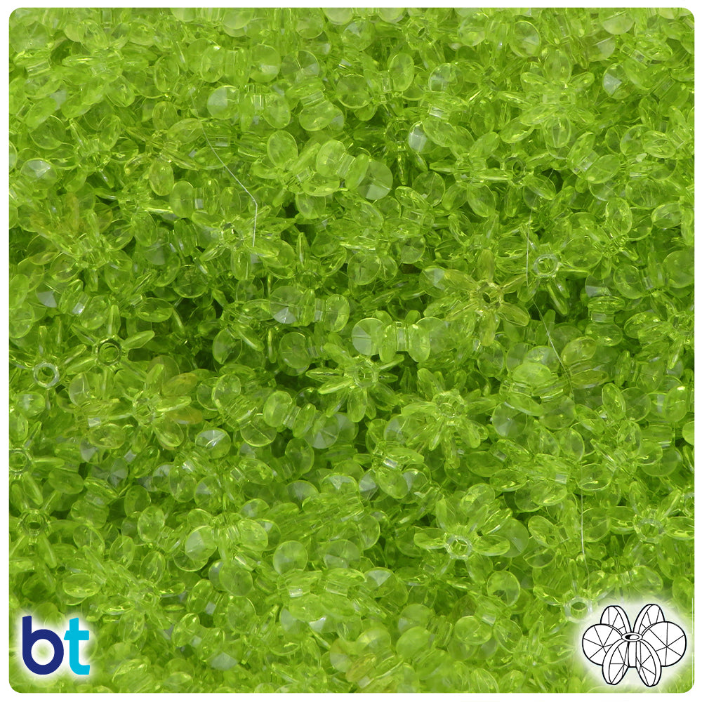 Light Avocado Transparent 10mm SunBurst Plastic Beads (450pcs)