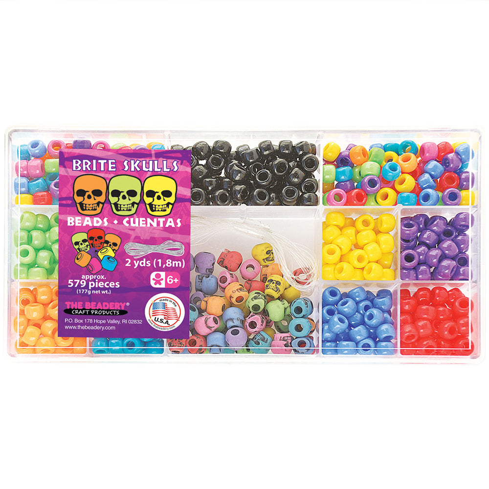 Carnival Brite Skulls Bead Box