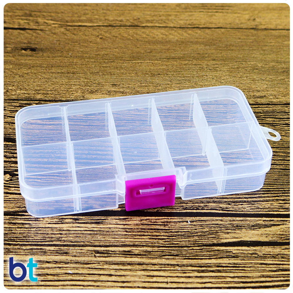 Small 10 Compartment Storage Box - Purple