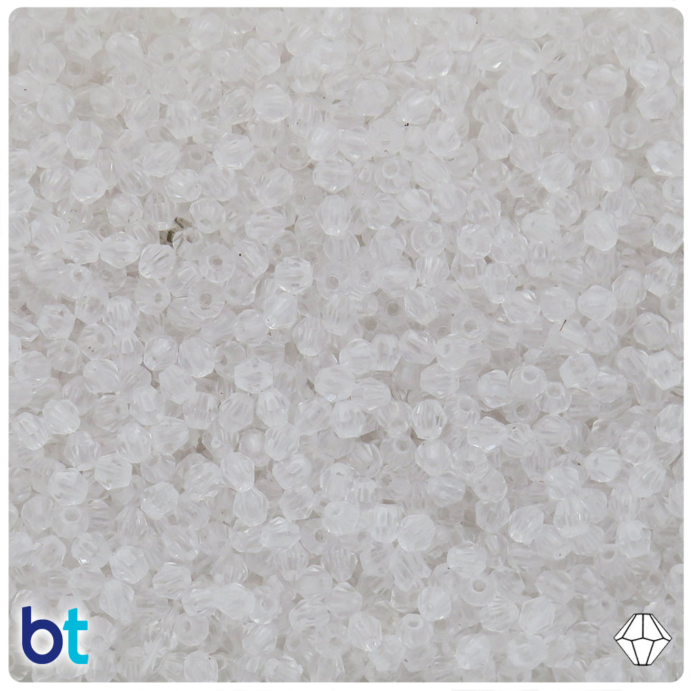 Clear Transparent 4mm Faceted Bicone Plastic Beads (1200pcs)