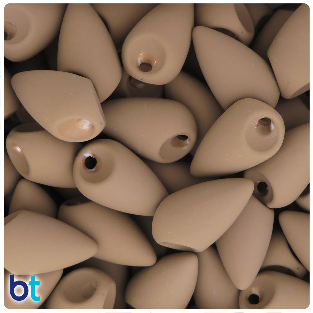 Dark Brown Matte 26mm Spike Plastic Beads (20pcs)