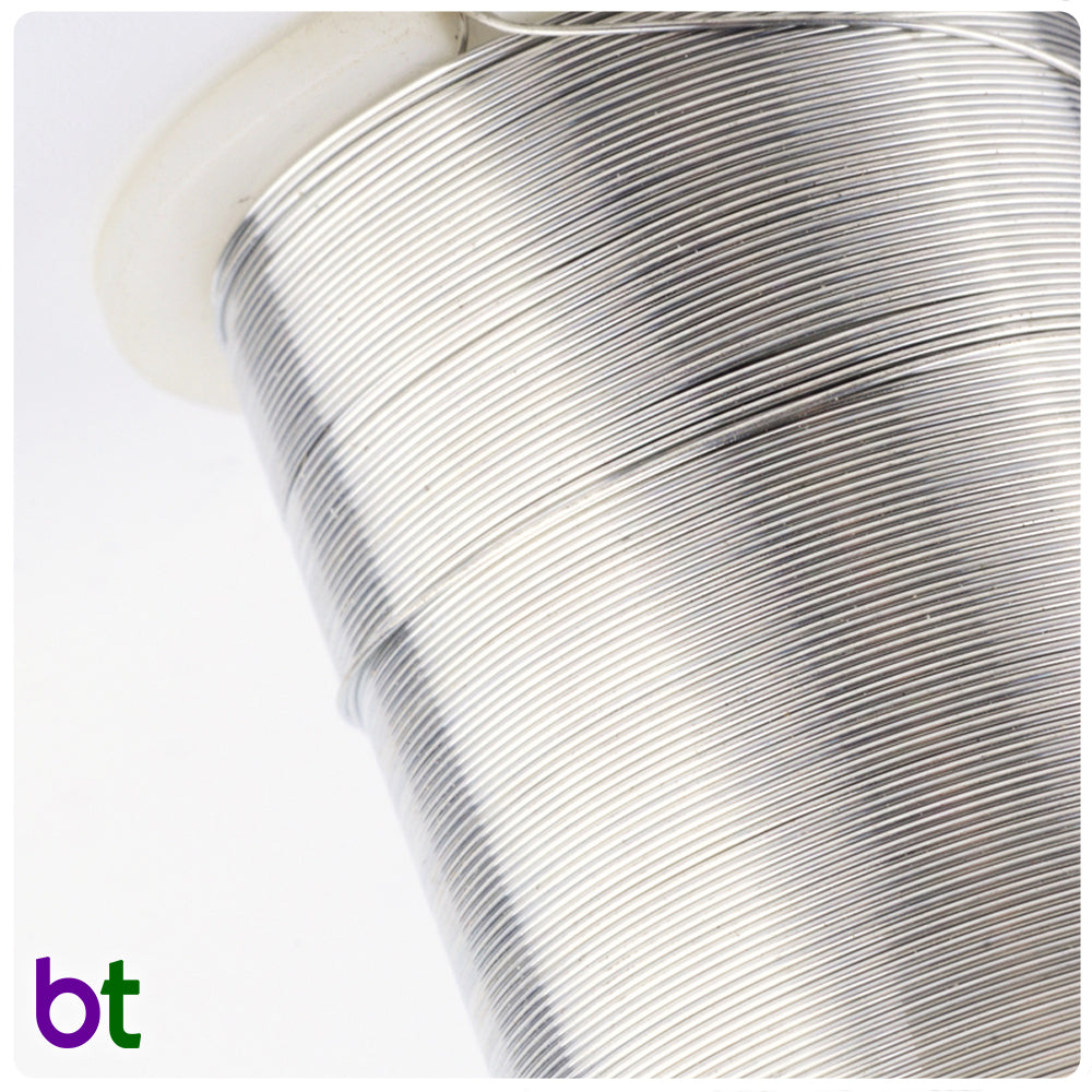 Silver Tone 28 Gauge (0.3mm) Copper Jewelry Wire (50m)