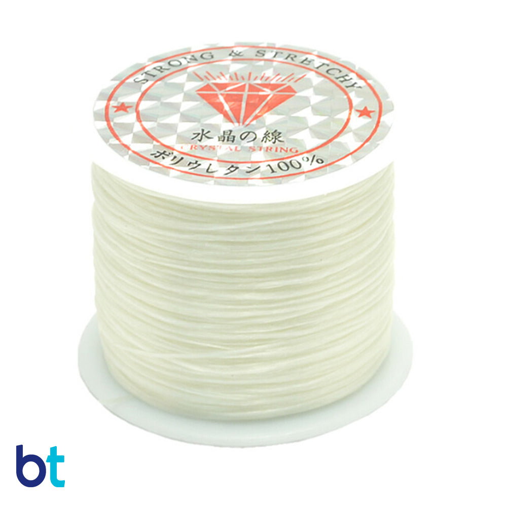 White 0.8mm Crystal String Cord (50m)
