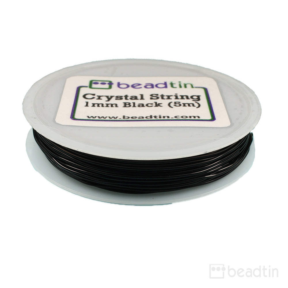 Black 1mm Crystal String Beading Cord (5m)