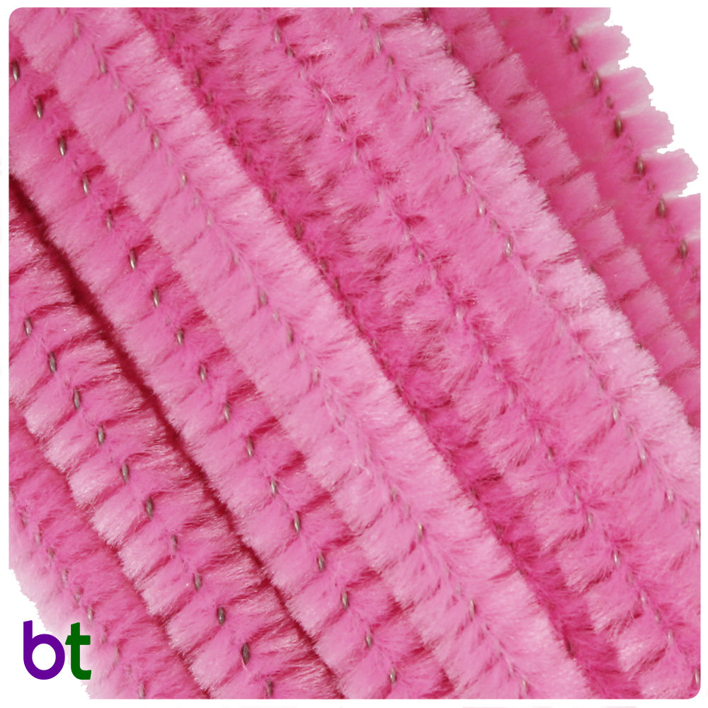Pink 6mm Chenille Stems (25pcs)