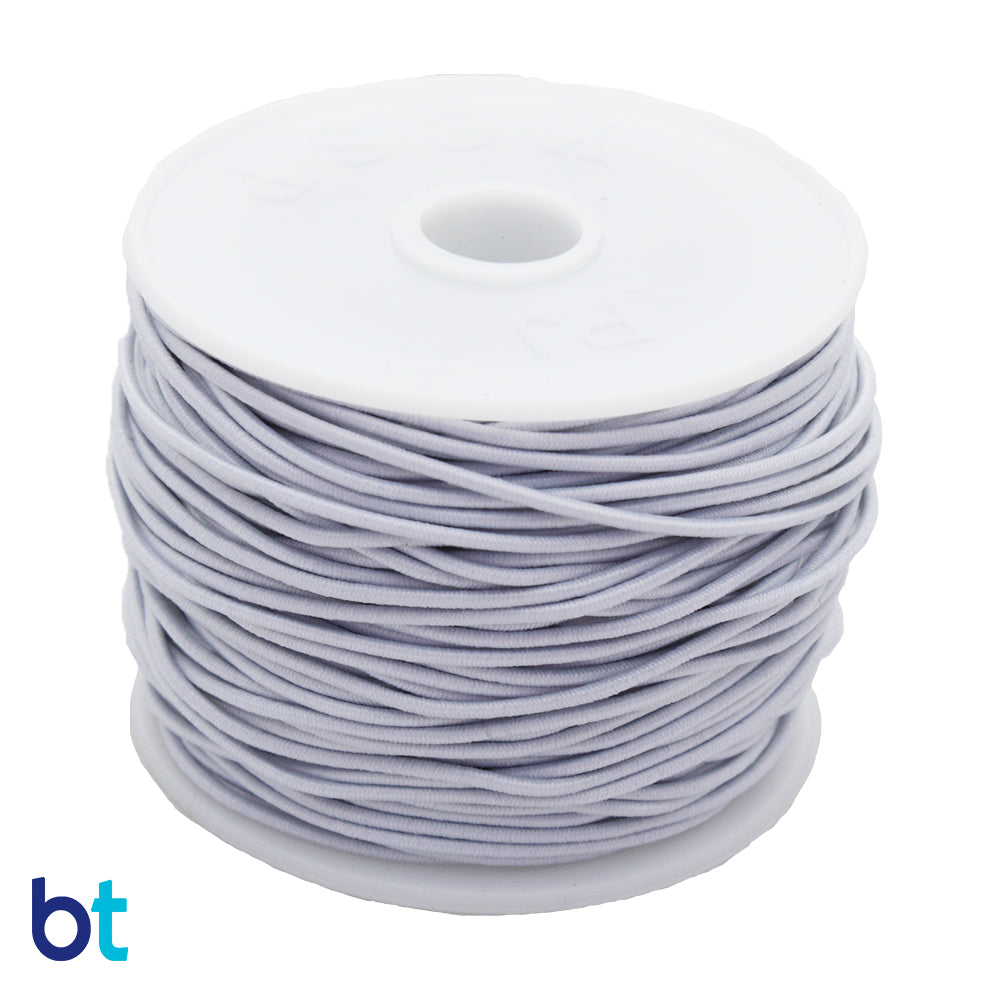 White 1.5mm Round Elastic Cord (22m)
