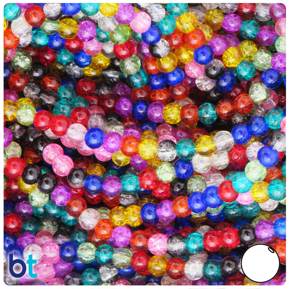 Mixed Size Assorted Crystal Glass Beads Bulk Pink Glass Beads