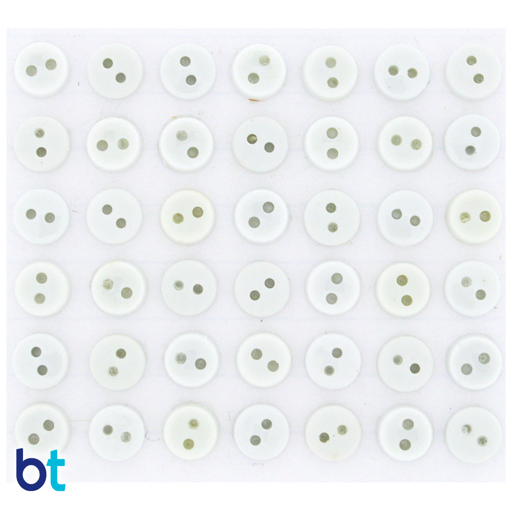 Tiny Rounds - White Buttons