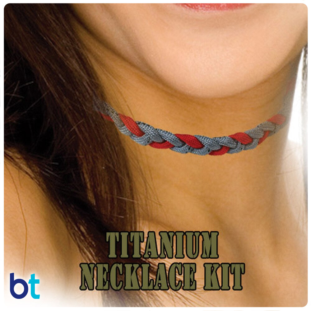 Titanium Red Parachute Cord Necklace Kit (1pc)