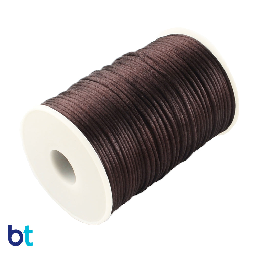 Dark Brown 2mm Satin Rattail Cord (90m)