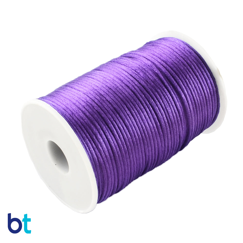 Dark Purple 2mm Satin Rattail Cord (90m)