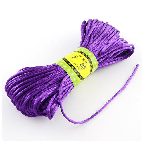 Dark Purple 2mm Nylon Satin Cord (20m)