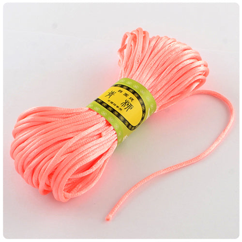 Peach 2mm Nylon Satin Cord (20m)