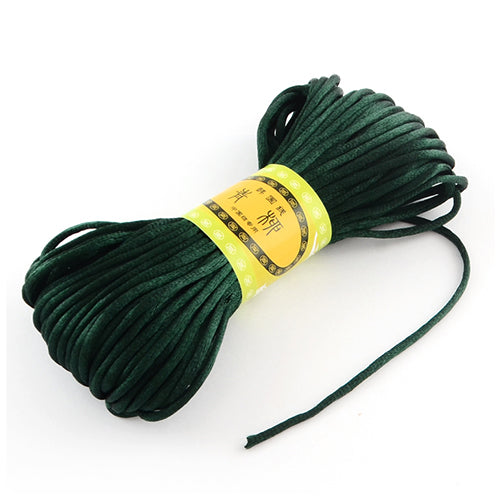 Dark Green 2mm Nylon Satin Cord (20m)