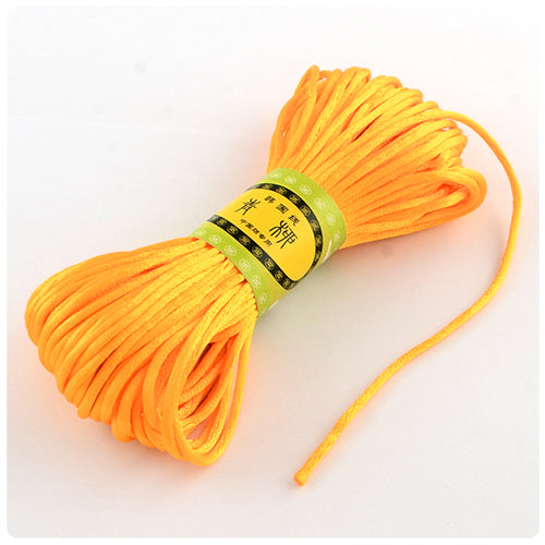 Dark Yellow 2mm Nylon Satin Cord (20m)
