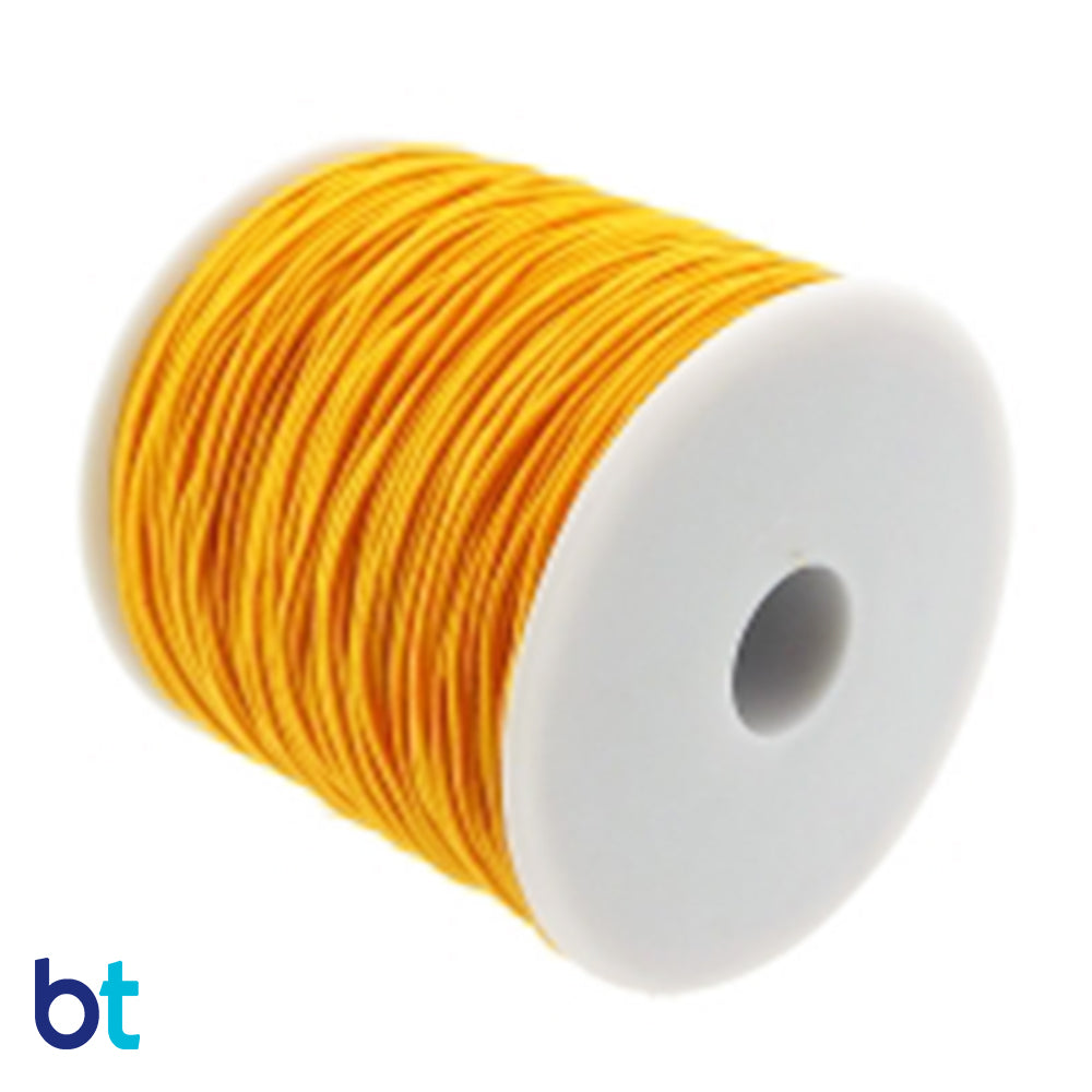 Orange 1mm Round Elastic Cord (65m)