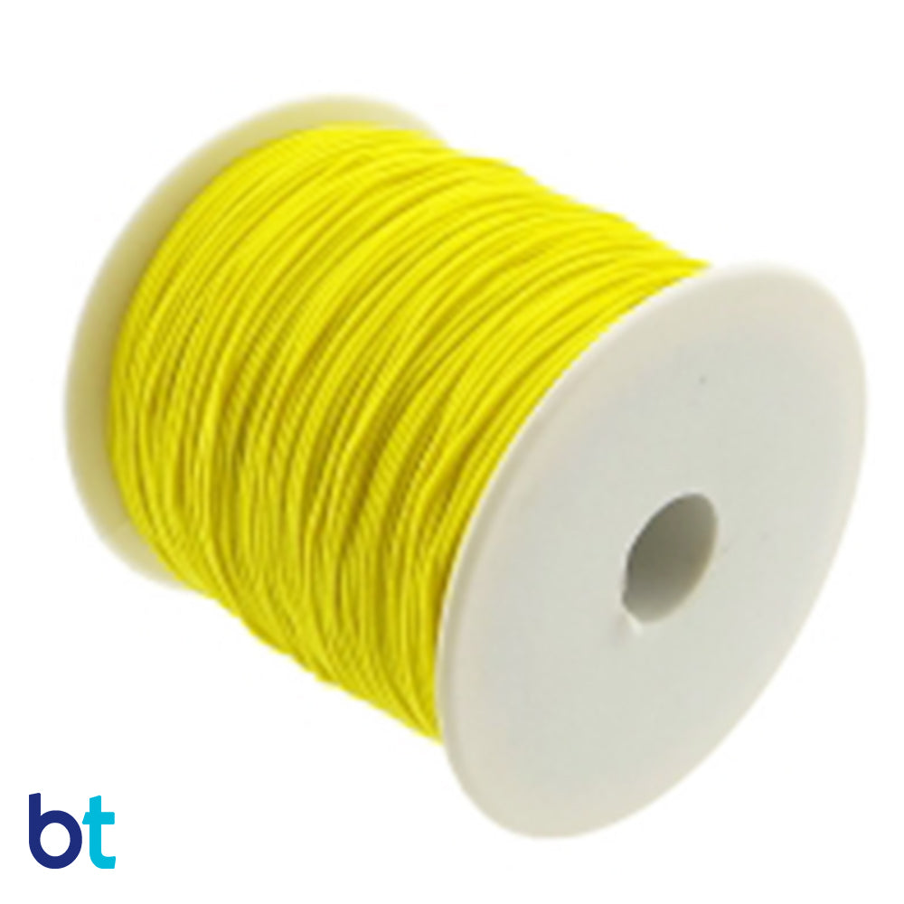 Yellow 1mm Round Elastic Cord (65m)
