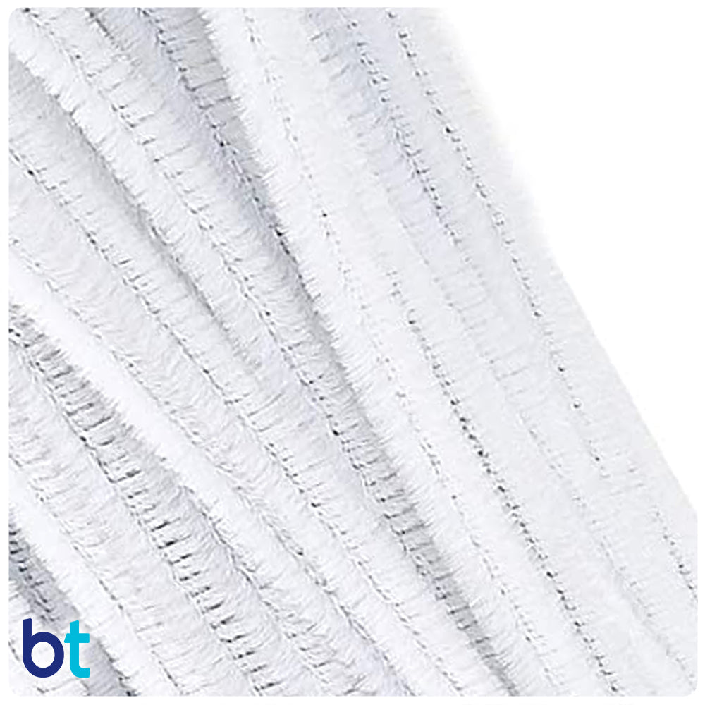 White 6mm Chenille Stems (25pcs)