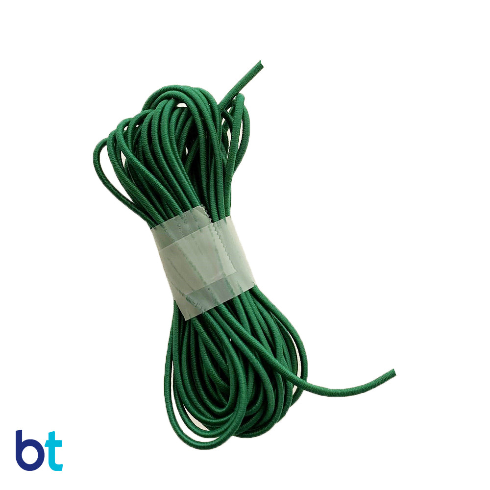 Green 2mm Round Elastic Cord (5yds)