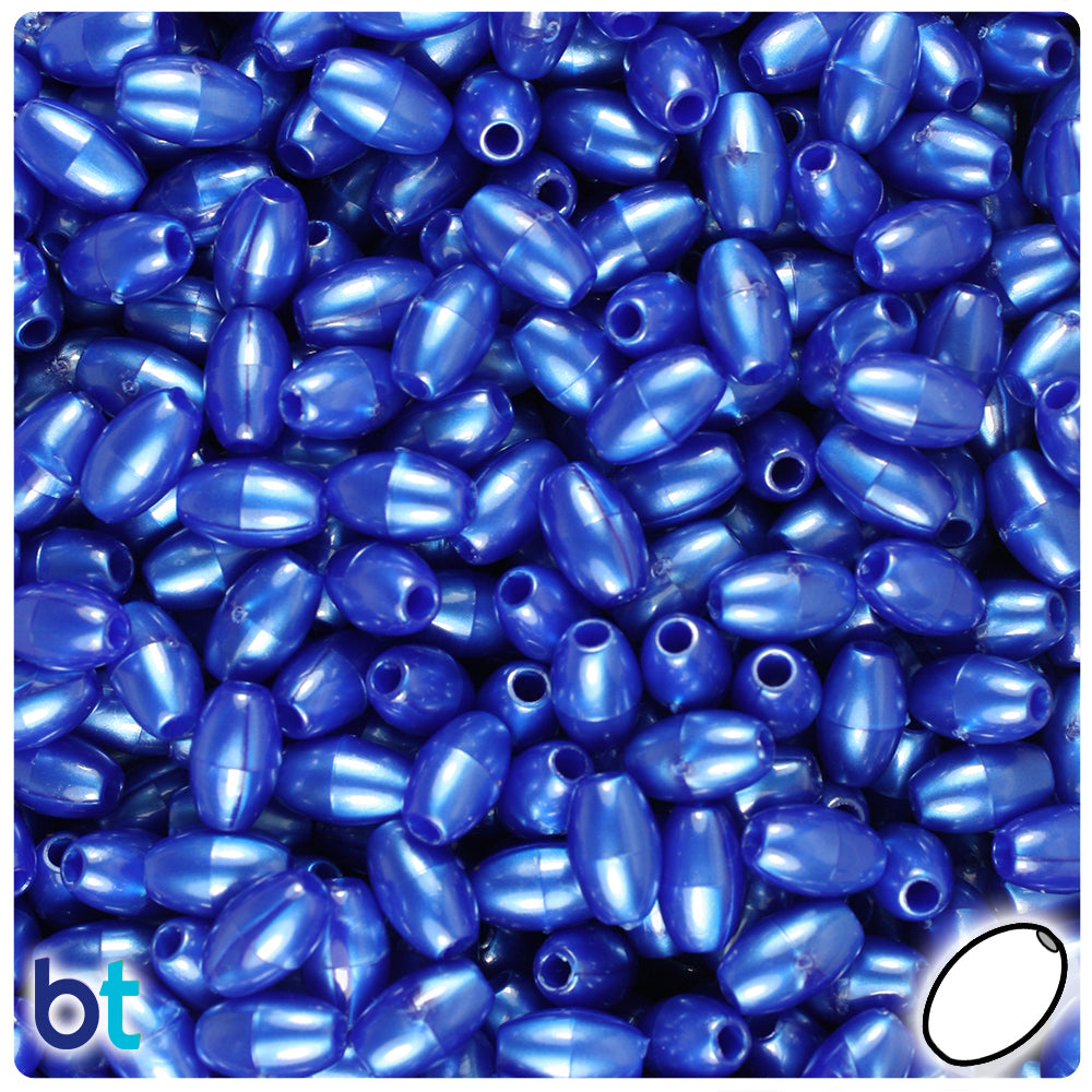 Wholesale Case 9mm Oat Plastic Beads - Pearl