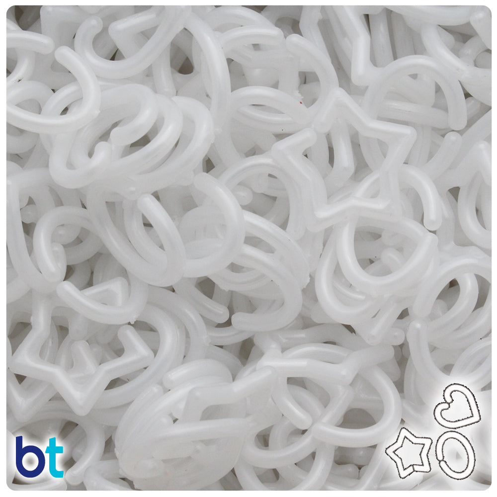 White Pearl Assorted Plastic Open Links (3oz)