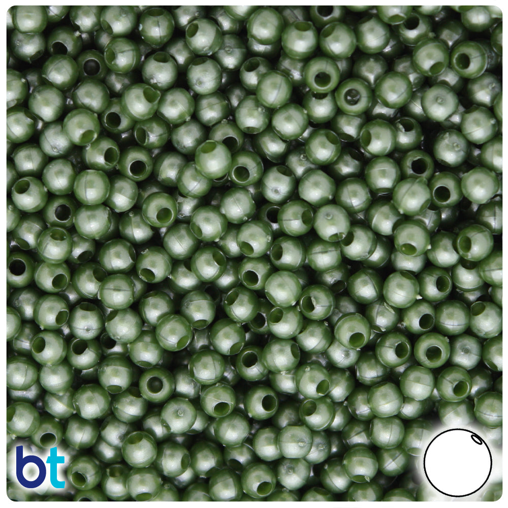 Jade Pearl 4mm Round Plastic Beads (1000pcs)