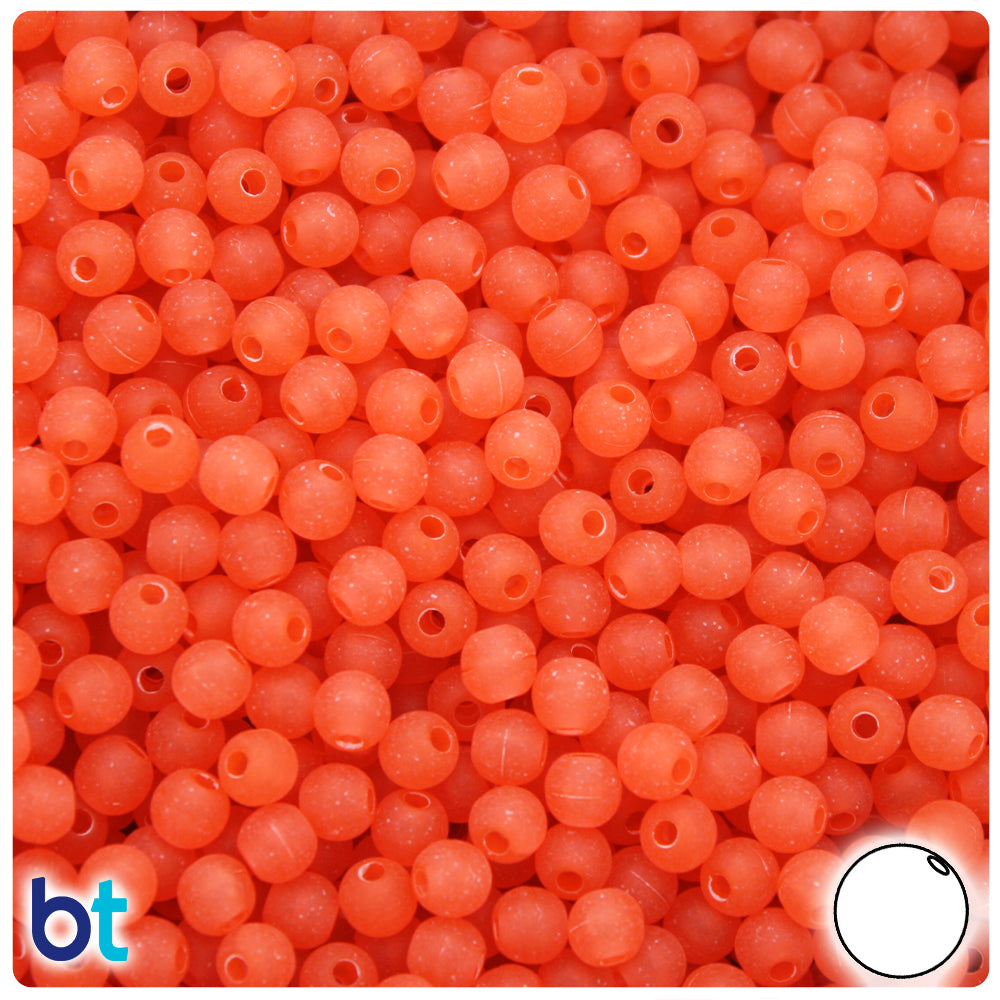 Hyacinth Frosted 5mm Round Plastic Beads (700pcs)