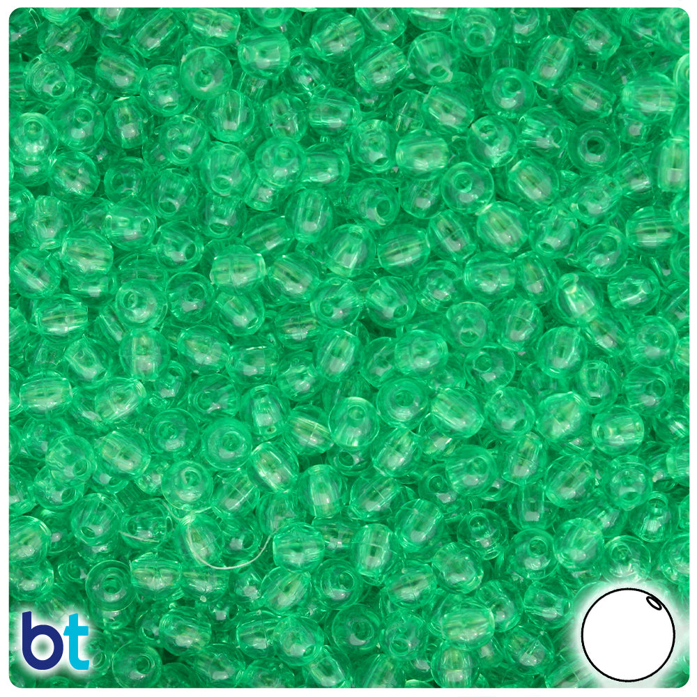 Mint Transparent 5mm Round Plastic Beads (700pcs)