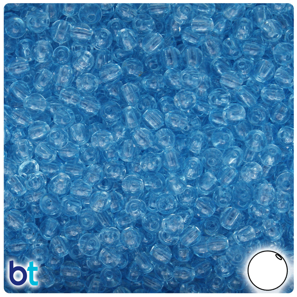 Light Sapphire Transparent 5mm Round Plastic Beads (700pcs)