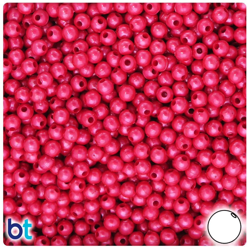Red Pearl 5mm Round Plastic Beads (700pcs)