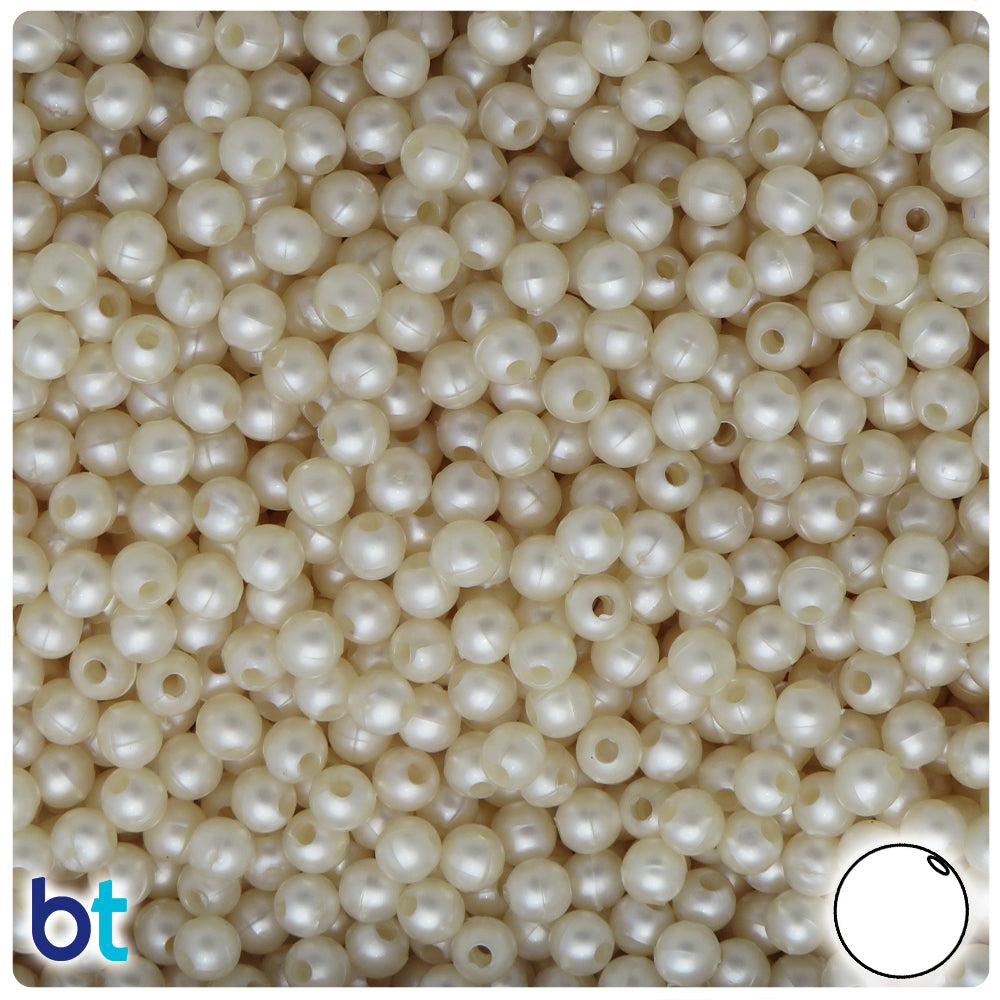 Natural Pearl 5mm Round Plastic Beads (700pcs)