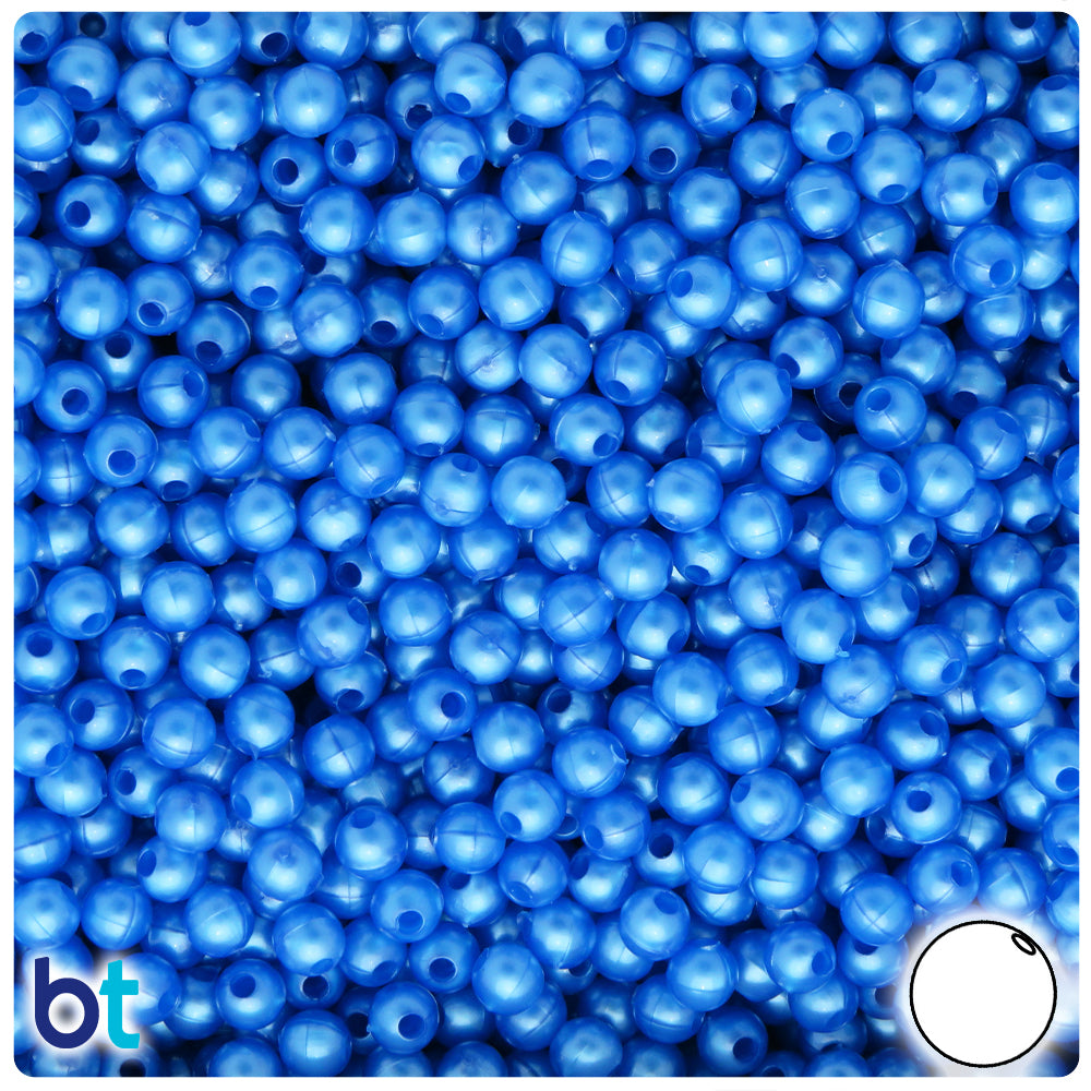 Dark Blue Pearl 5mm Round Plastic Beads (700pcs)