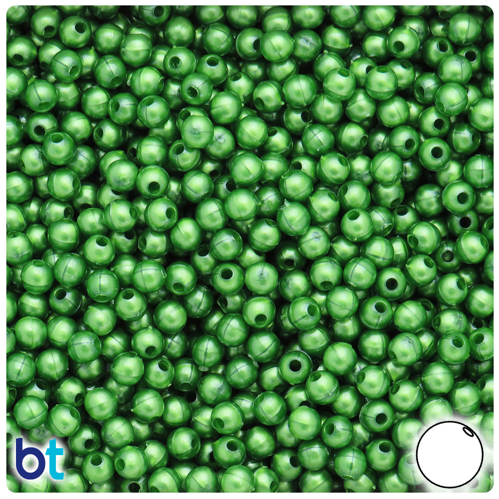 Dark Green Pearl 5mm Round Plastic Beads (700pcs)