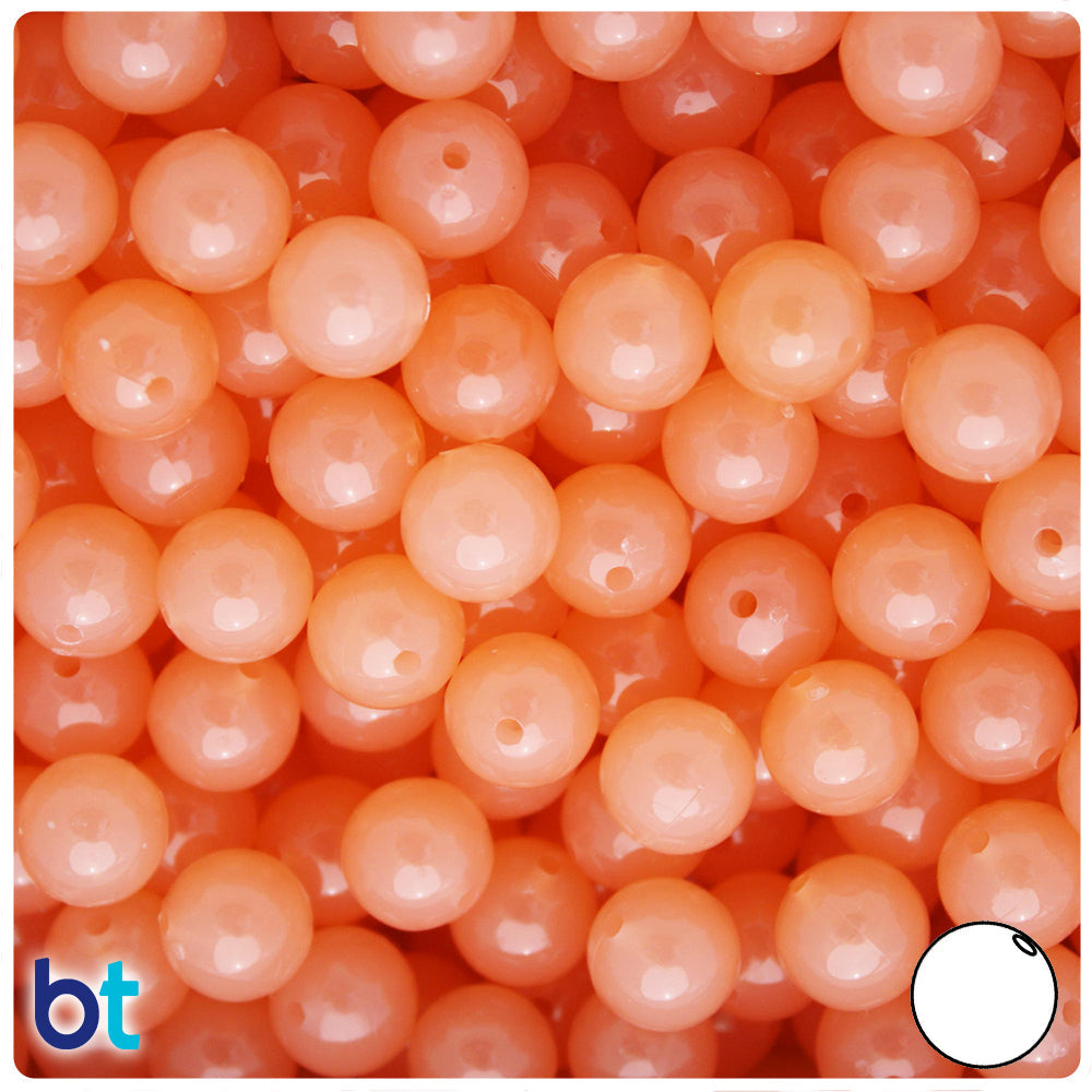 Wholesale Case 10mm Round Plastic Beads - Frosted