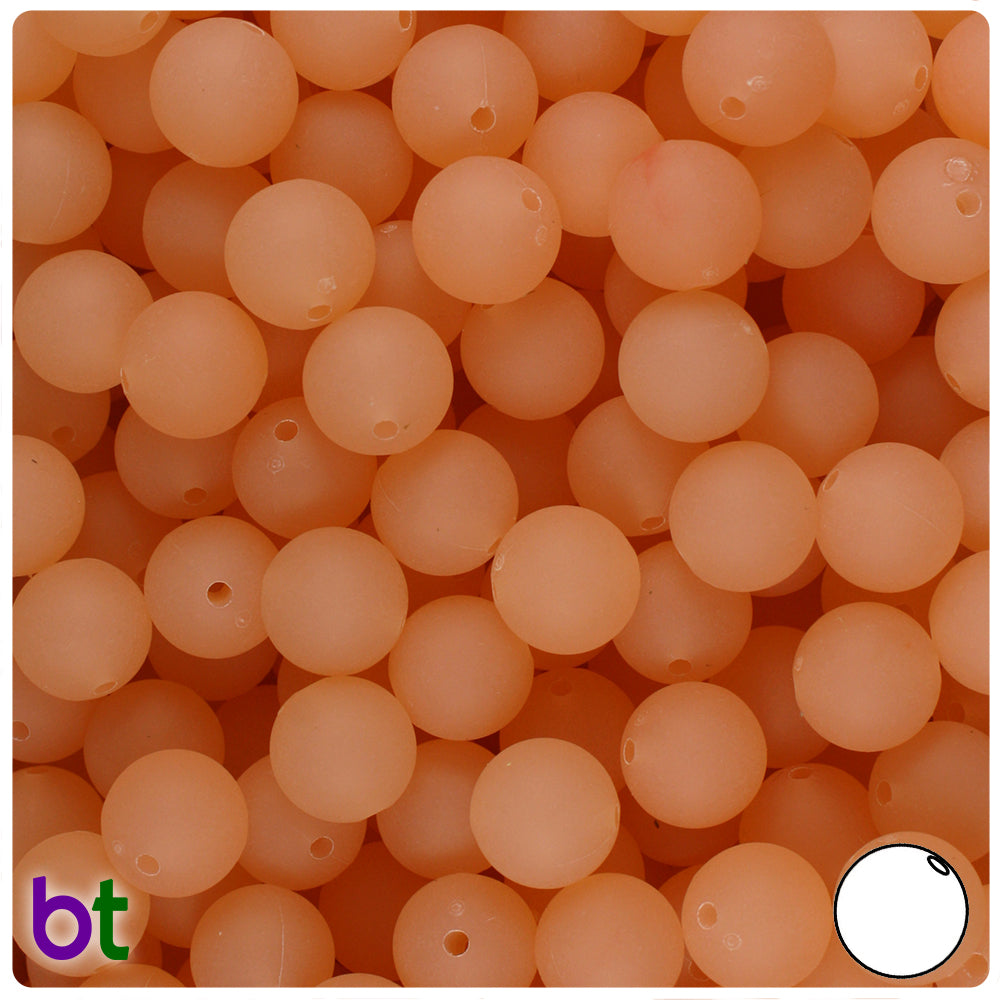 Wholesale Case 10mm Round Plastic Beads - Frosted